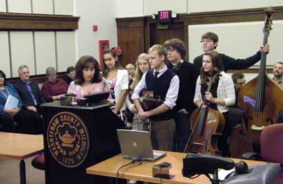 Fiddlers ReStrung received the citation from the Washtenaw County Board of Commissioners.  